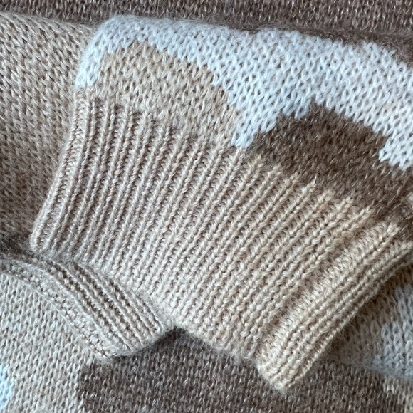 Lucky Brand Tan, Brown & Cream Camo Crewneck Sweater Size Medium NWOT - Picture 4 of 8